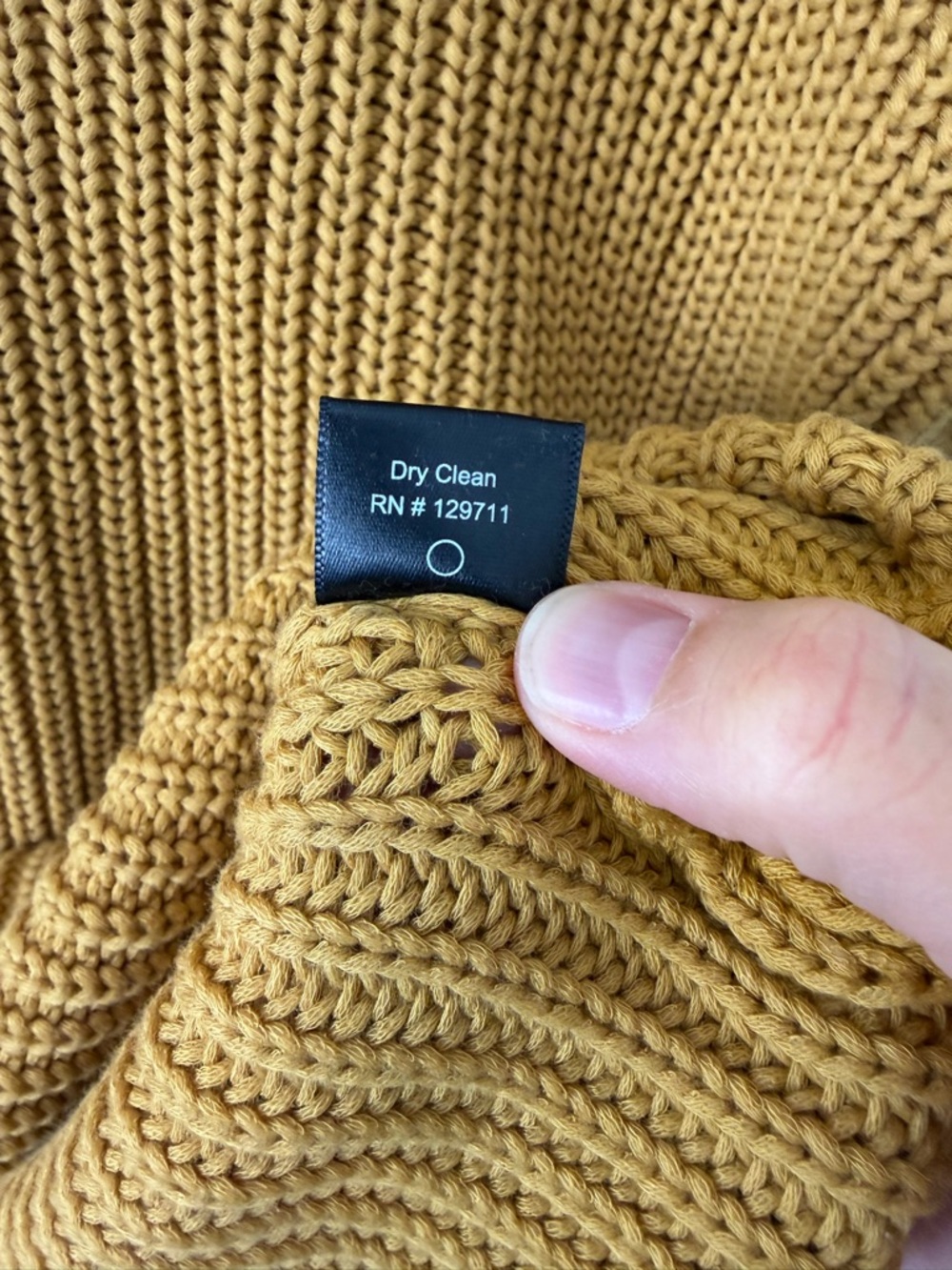 Jenni Kayne Mustard Fisherman Organic Cotton Blend Sweater Sz Medium - Picture 6 of 7